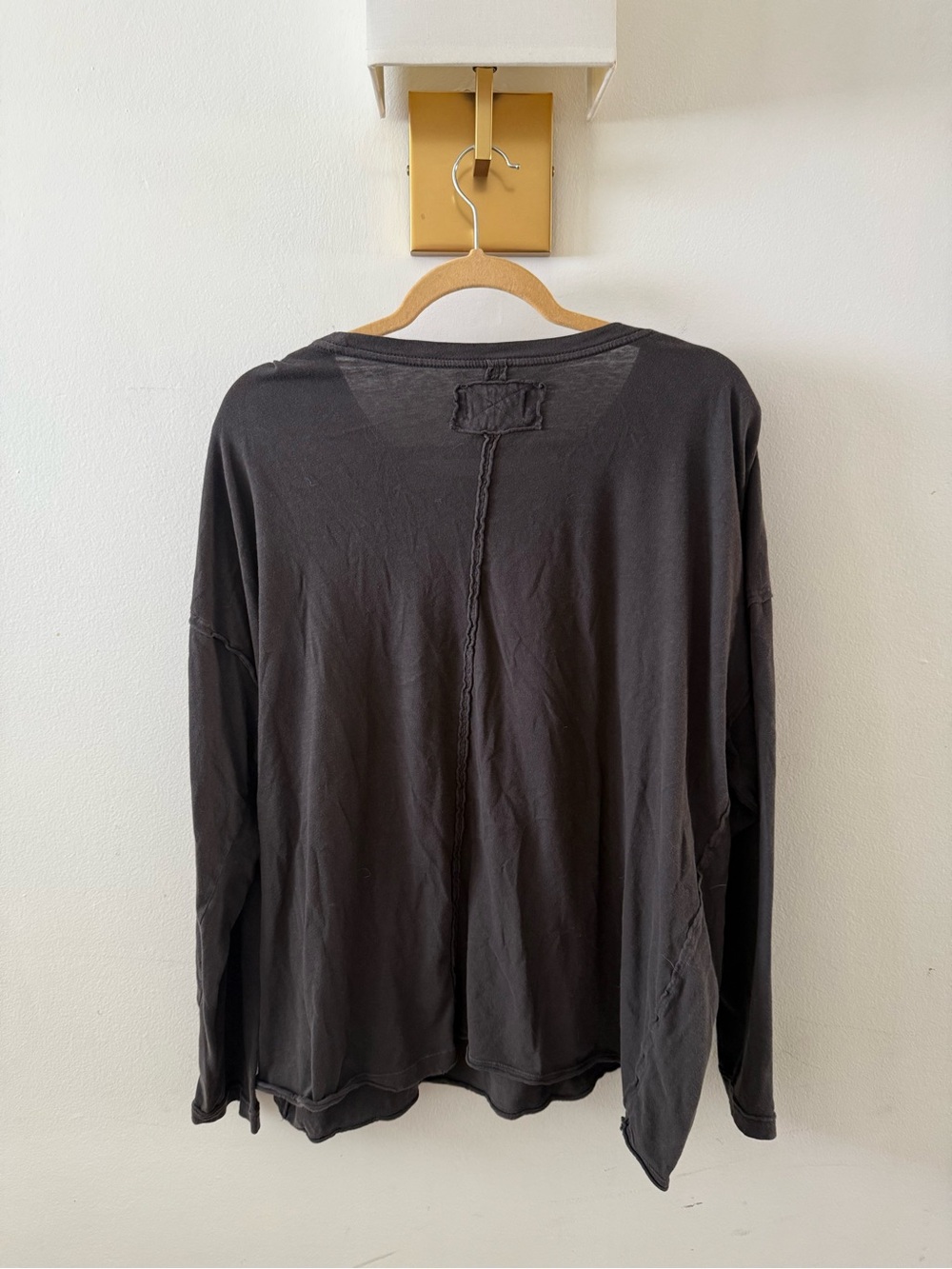 Free People Long-Sleeve Tee in Black - Picture 2 of 2